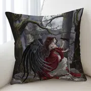Gothic Fantasy Art the Graveyard Fairy Cushion Cover