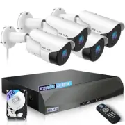 [New] [Two-way communication 130° ultra-wide angle] Wired security camera poe