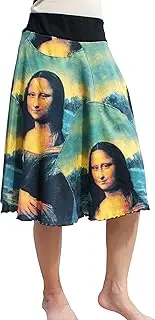 [RaanPahMuang] Leonardo Da Vinci - Mona Lisa - 3/4 Length Patch Skirt
