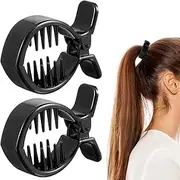 ULTECHNOVO High Ponytail Hair Clips Round Inner Toothed Small Matte Nonslip Ponytail Buckle Hair Clip Strong Hold for Medium Long Hair Ponytail Holder Accessories for Women and Girls