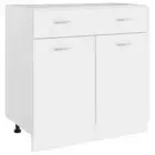 NNEVL Drawer Bottom Cabinet White 80x46x81.5 cm Chipboard