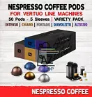 Nespresso Coffee VARIETY PACK 5 Sleeves 50 Capsules Pod Vertuo Line Brewer FRESH