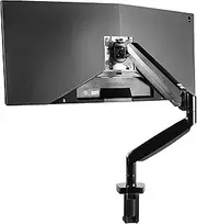 VIVO Premium Aluminum Heavy Duty Single Monitor Arm for Ultrawide Monitor up to 35 inches and 24 lbs, Desk Mount Stand, Pneumatic Height, Max VESA 100x100, Black, STAND-V101Q