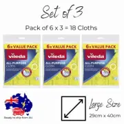 Vileda All Purpose Cloth Large Bulk Value Pack Super Absorbent Microfibre Clean