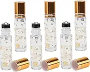 Mikinona 6pcs Refillable Essential Oil Roller Ball Bottles Thickened Containers for DIY Perfume Travel Friendly for Handbags present for Friends