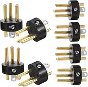 HANABASS 8pcs XLR Male Plug Connector for Microphone Reliable Pin Adapters for Ktv Audio Equipment Stable Signal Installation Compatibility