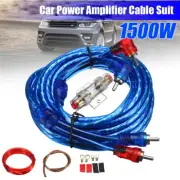 1500W Audio Subwoofer Sub AMP RCA Car Amplifier Wiring Kit Power Cable AGU FUSE