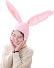 [10AGIRL] Cute Bunny hat Ears Fun Plush Hood Women Costume Winter Hats Super Warm Soft and Cozy