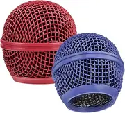 Kisangel 2 Pcs Microphone Mesh Grill Replacement Metal Windproof Cover for Easy Installation Precision Fit Material Microphone Head From Dirt and Scratches