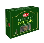 HEM - Precious Musk - 120 Incense Cones - Bulk Box - Indian Dhoops