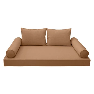 *COVER ONLY*-Style 1 Daybed Mattress Bolster Pillow Covers Piped Trim Full-AD104