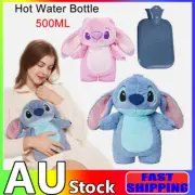 Lilo & Stitch Hot Water Bottle Bag Warmer Cover Plush Fluffy Kids Toys BP