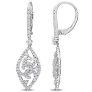Julianna B. Moissanite Leverback Dangle Earrings in Sterling Silver at Nordstrom One Size