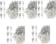 TEHAUX 10 Sets Jewelry Making Supplies Metal Eye Hooks Screw Eye Bolt Hooks for DIY Craft DIY Pendant Material Jewelry Findings