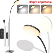 Dimmable LED Floor Lamp for Living Room Gooseneck 10W Reading Standing Lamps USB