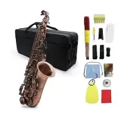 Btuty Bend Eb E-flat Alto Saxophone Sax Red Bronze Alto Saxophone High Grade ...