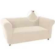 Stretch Sofa Cover Chesterfield Style Couch Slipcover for Living Room, Soft Non-Slip Sofa Cover Furniture Protector for Dogs