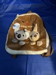 I Love Scenic World Australia Souvenir Plush Kids Backpack Koala & Kangaroo New