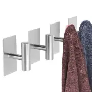 2Pcs Self Adhesive Bathroom Towel Hooks Toilet Hanging Rack Coat