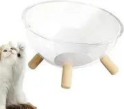 Pet Beds for Cats | Kitten Sleeping Nest with Wood Base - Acrylic Clear Dome House Small Animal Supplies for Resting Sleeping Lounging Puppies Bunnies