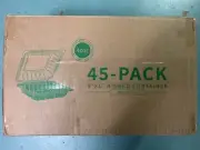 YANGRUI Clamshell Hinged Food Container 9" 45 Pack 40oz New Sealed
