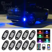 For Ram 1500 2500 10 Pods RGB LED Rock Light Kit Underbody Neon Lamp Bluetooth