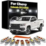 15Pcs Accessories Interior LED Bulb Light Kit, For Chevrolet Chevy Colorado 2013-2015 2016 2017 2018 2019 2020 2021 2022