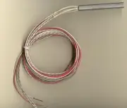 Fast Heat Cartridge Heater 3/8" Dia X 3" Long 400W 240V 60" SS Braid w/ T/C J