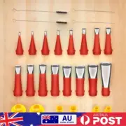 22Pcs Integrated Rubber Nozzle Tool Kit 16 Rubber Nozzle with 6 Base +4 Brushes