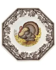 Spode Woodland Turkey Octagonal Plate