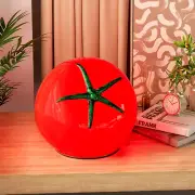 Cute Table Lamp for Bedroom, Large Tomato Bedside Nightstand Lamp, Dimmable Vint