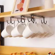 Mug Hooks Under Cabinet,3 Pieces Cabinet Holder,Under Shelf black3
