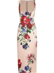 [Dolce & Gabbana] Dolce & Gabbana-Abito Midi A Fiori-Donna 42 IT