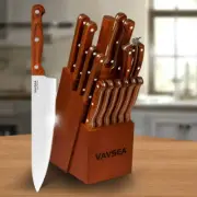 16-Piece High Carbon Stainless Steel Kitchen Knife Block Set