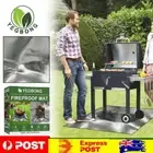 100cmx100cm Fire Retardant Base Pad Griddle BBQ Mat Easy To Clean for Deck Patio