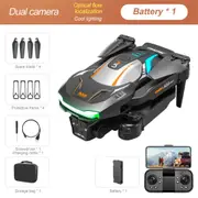 A88 Optical Flow Drone Dual Camera Aerial Photography Quadcopter Remote-Controlled Aircraft (Black, Three Electric Version)