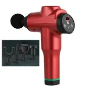 Portable Fascia Massage Gun For Muscle Relaxation - 12 Gears Red