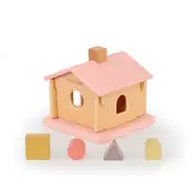 Moover Toys Classic Sorting House Wooden Kids/Children/Toddler Playset Pink 6m+