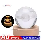 3D Crystal Ball Moon Planet Globe Table Lamp Usb Led Night Light Home Decor Gif﹤