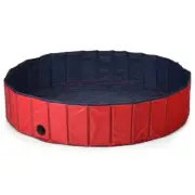 ANGELES HOME Kiddie Pool 55" Above Ground Durable Non-Slip Bottom Round Red