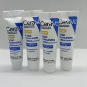 NEW 4X CeraVe AM Facial Moisturizing Lotion Sunscreen SPF30 MINIS 5ml/0.17oz EAC