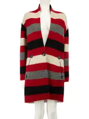 Isabel Marant Etoile Blanket Stripe Wool Gabriel Coat