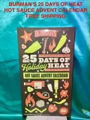 HOT SAUCE ALDI ADVENT CALENDAR 2024 BURMAN’S HOT SAUCE 25 DAYS OF HEAT