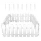 4 Sets Plastic Picket Fences Garden Courtyard Decorative Fences Garden Border Fe