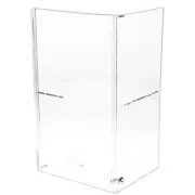 Plymor Acrylic Locking Case w/ Sliding Back, 1 Shelf, 20.75" x 12.25" x 10"