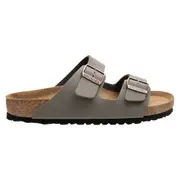 Birkenstock Unisex Arizona BirkiBuc Regular Fit Sandals Stone (EU 43)