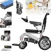 Lightweight Electric Wheelchair, Foldable Power Wheelchair for Adults,Remote Control Walking,500W Dual Motors, Folding,All Terrain,Electromagnetic Automatic Brake,Six-Layer Shock Absorption