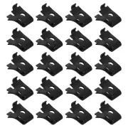 20pcs Cabinet Shelf Clips Metal Adjustable Shelf Bracket Clips, Black