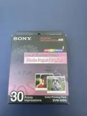 Sony Small Size 3.5 x 4 inch Photo Paper Color Printing 30 Pack SVM-30SS