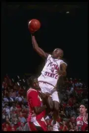 Forward Daymond Forney Fresno State Bulldogs goes up for two the U- Old Photo